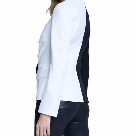 L’agence Kenzie Blazer in black and beige. Size 6. - Picture 3 of 5